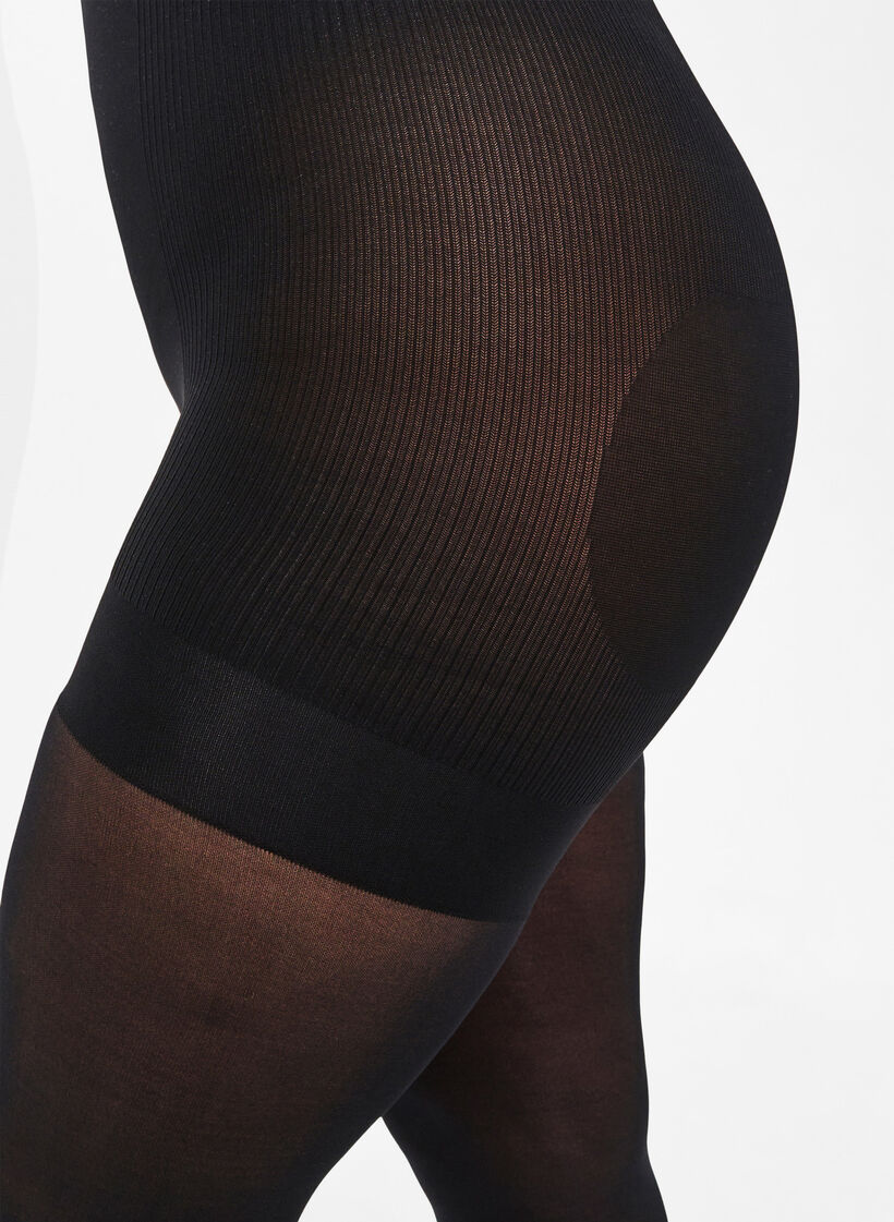 Tights in 40 denier with push-up effect. - Black - Zizzifashion