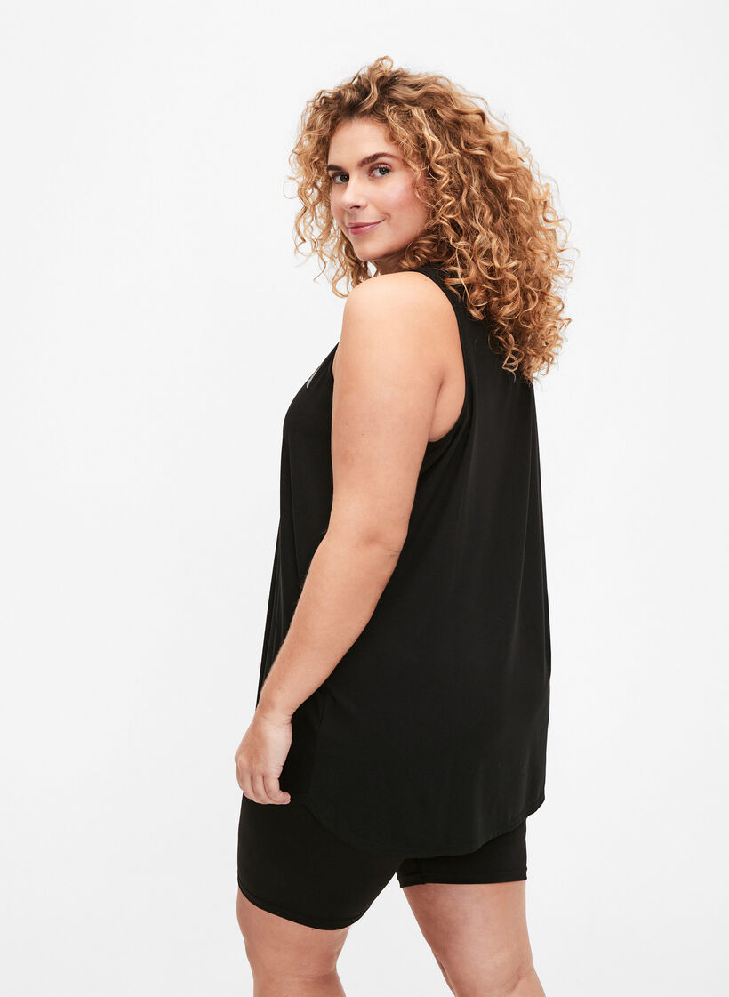 V-neck training top, Black, Model image number 1