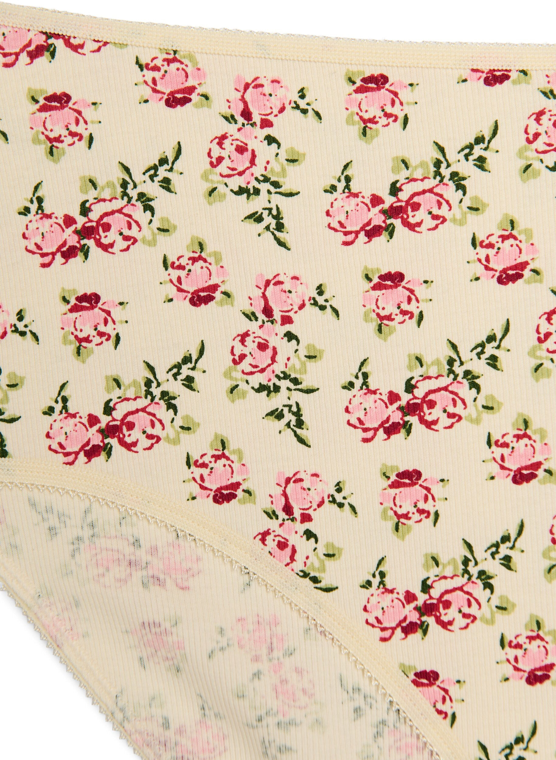 Zizzifashion 5-pack ribbed cotton briefs, Vanilla, Packshot image number 3