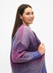 Melange knit cardigan with buttons, Pansy Mel. Comb, Model image number 2