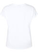 Short-sleeved t-shirt in a cotton blend, White, Packshot image number 1