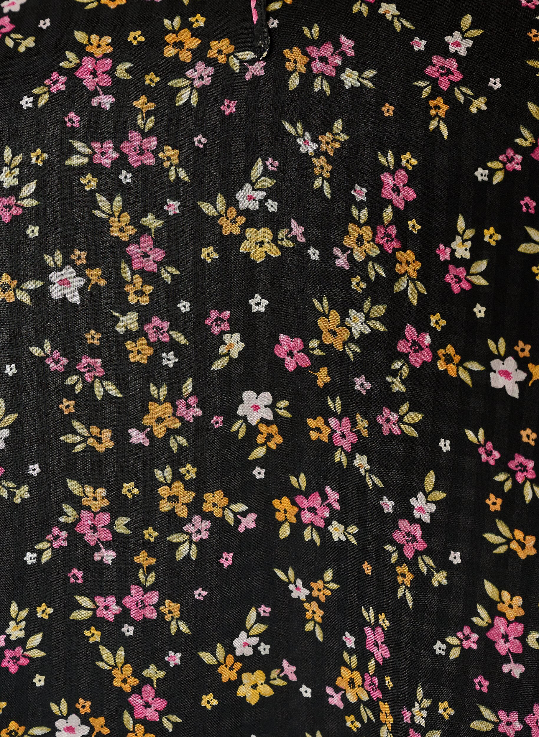 ZizzifashionFloral print A-line tunic, Black, Packshot image number 2
