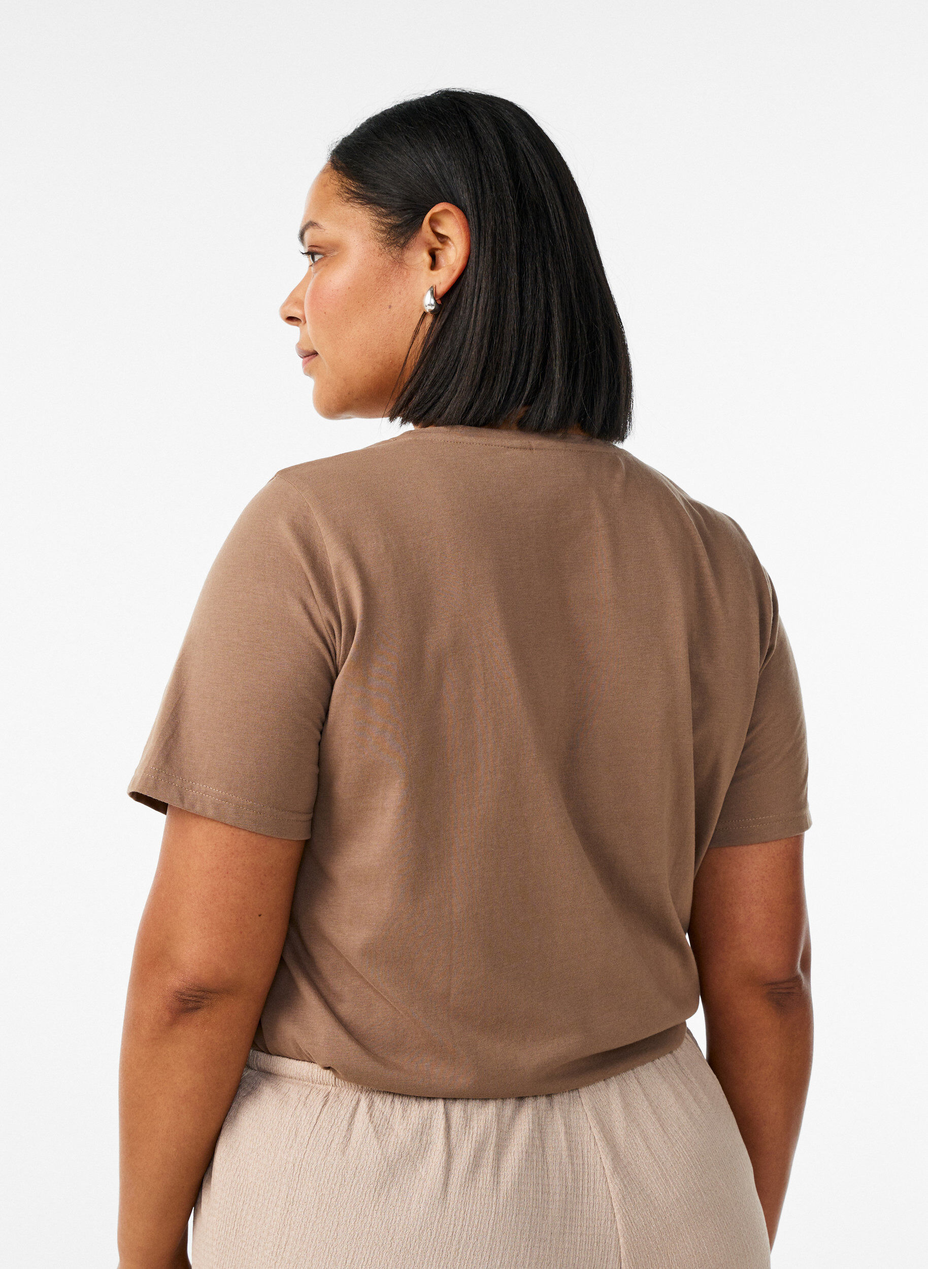 ZizzifashionT-shirt with motif, Brown, Model image number 2
