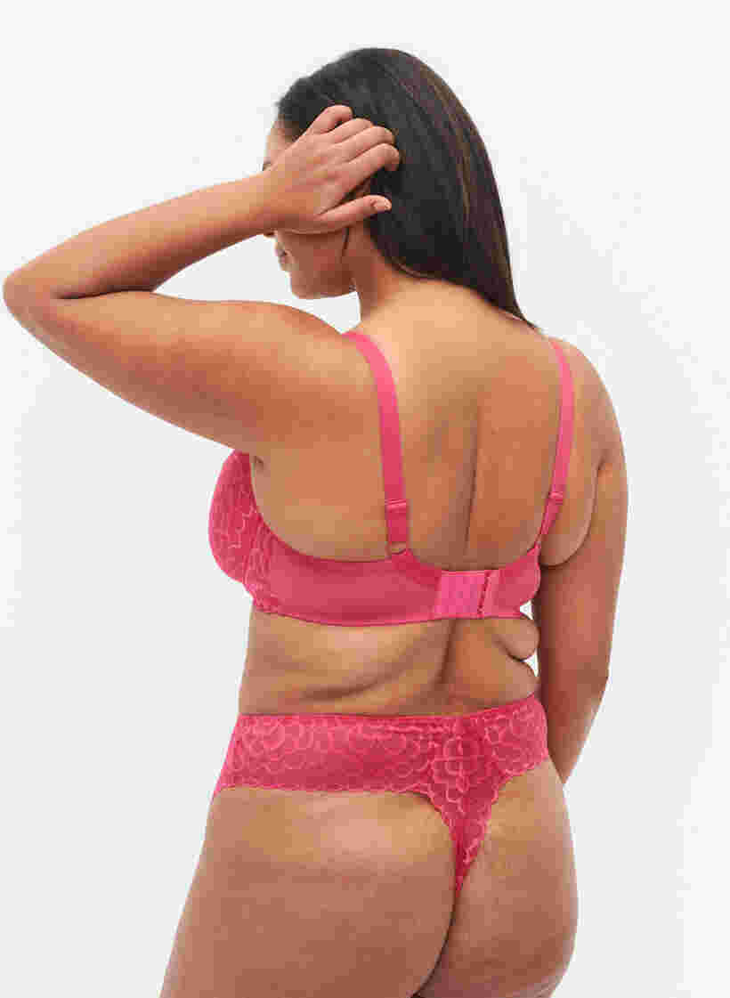 Thong with lace and regular waist, Jazzy, Model image number 1