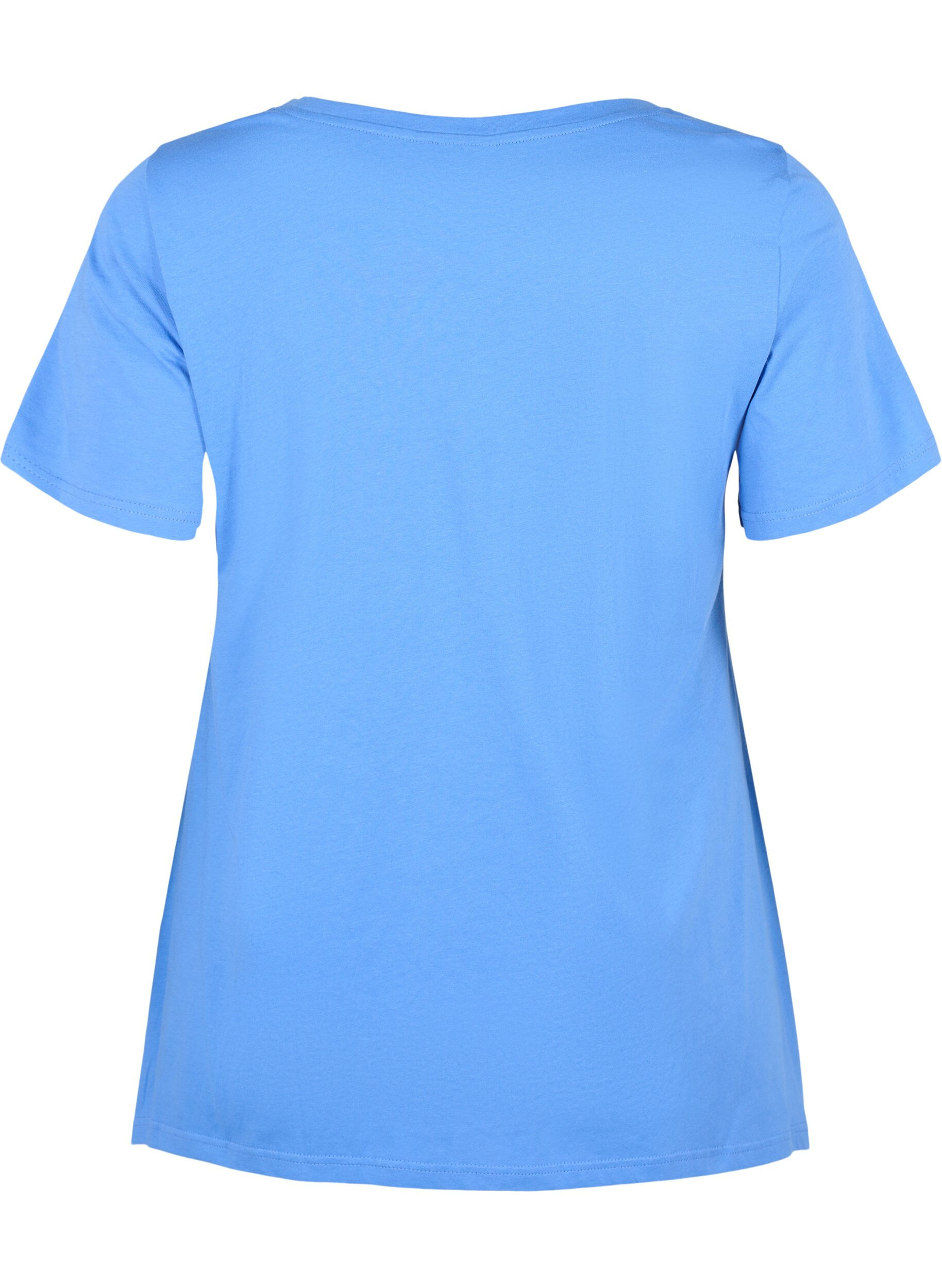 Zizzifashion Cotton t-shirt with short sleeves, Ultramarine HEAVENLY, Packshot image number 1