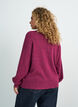 Cardigan in soft knit with gold-coloured buttons, Red, Model image number 2