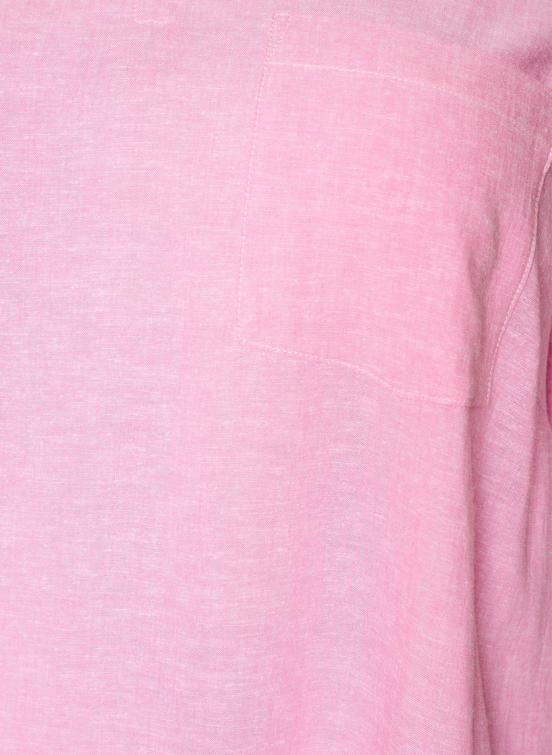 ZizzifashionLinen and viscose tunic with A-shape, Pink, Packshot image number 2