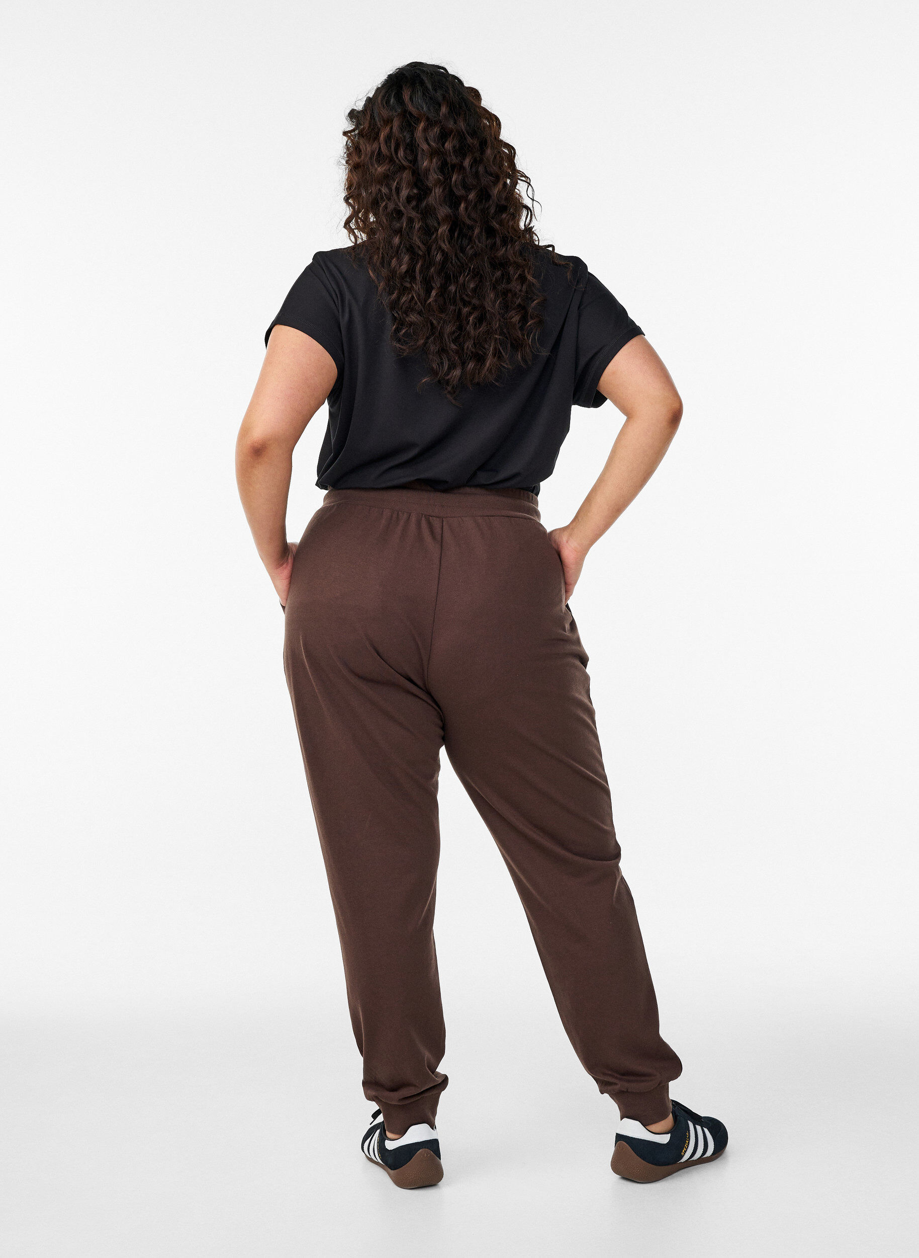 ZizzifashionLoose tracksuit trousers with pockets, Brown, Model image number 2