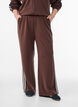 Loose training trousers with a high waist and stripe detail, Brown, Model image number 0