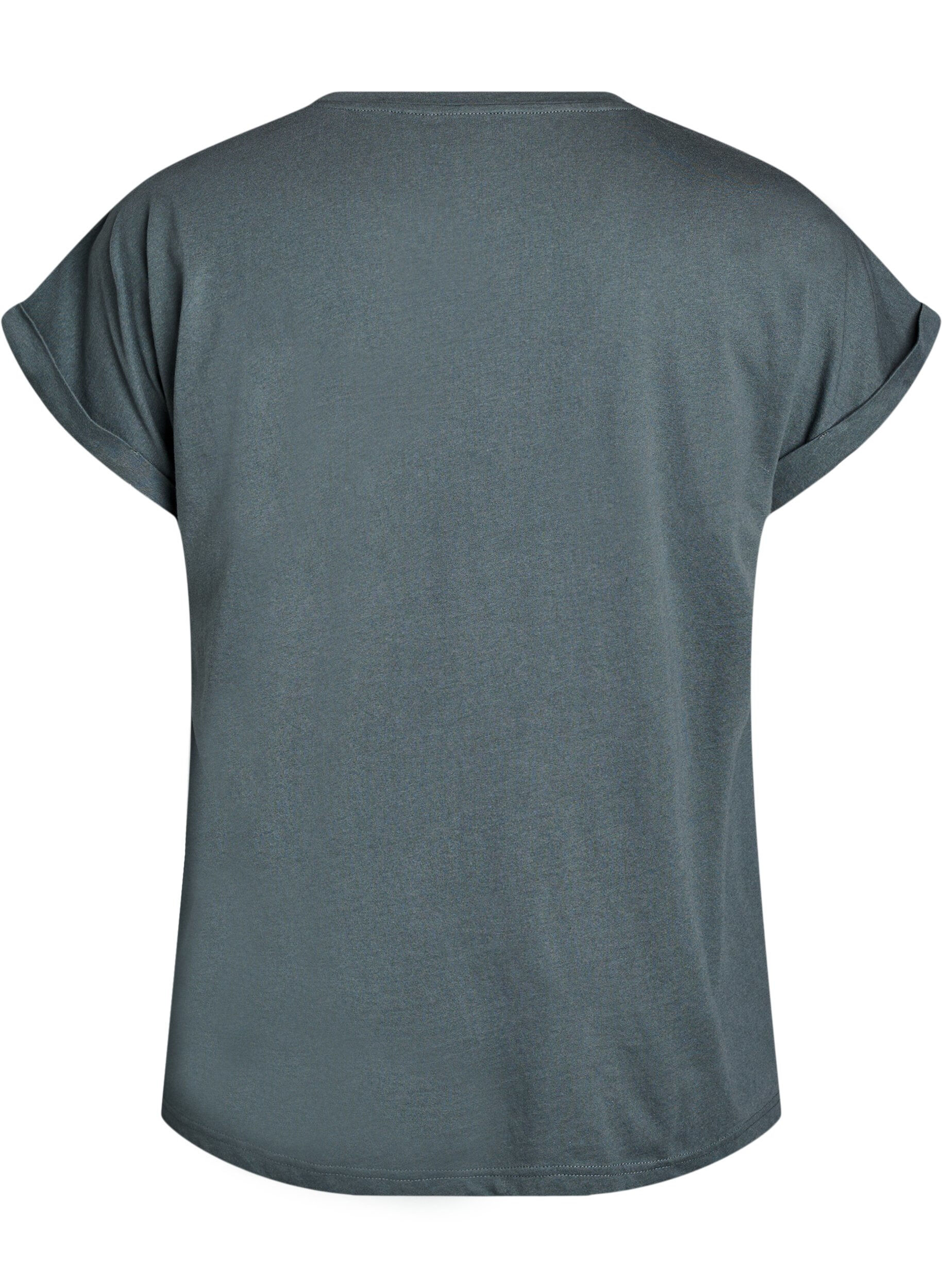 ZizzifashionShort sleeved cotton blend t-shirt, Green, Packshot image number 1