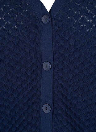 Patterned cotton cardigan, Navy Blazer, Packshot image number 2