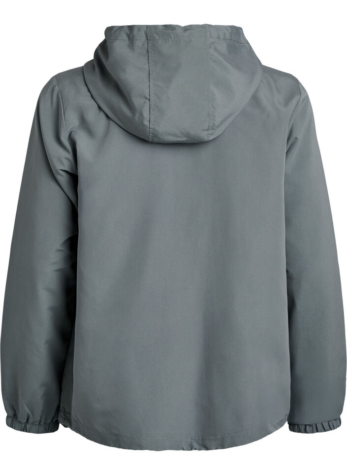 Lightweight jacket with a hood and zipper, Green, Packshot image number 1