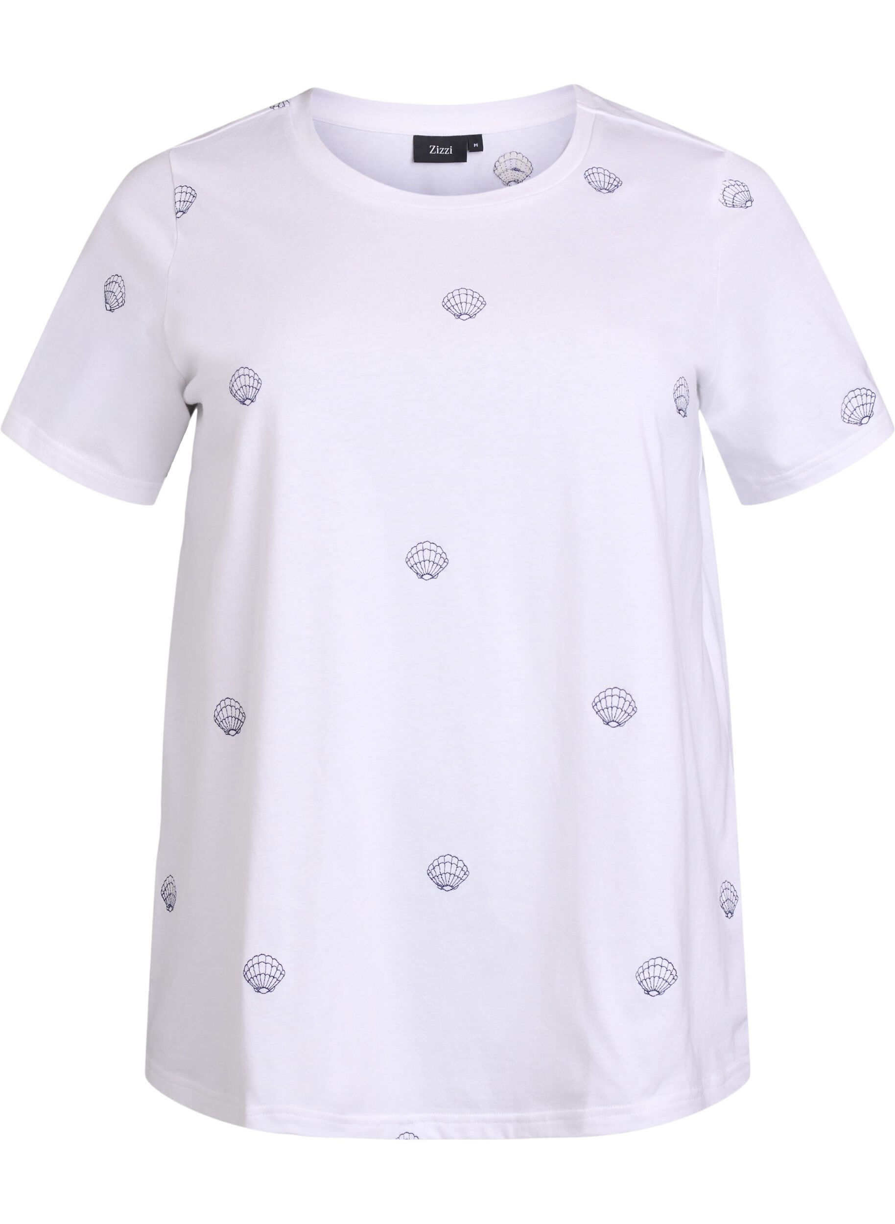T-shirt in organic cotton with embroidered motifs