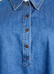 Loose denim blouse with collar and button placket, Blue, Packshot image number 2