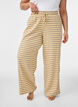 Striped pyjama bottoms with a high waist and wide legs, Yellow, Model image number 2