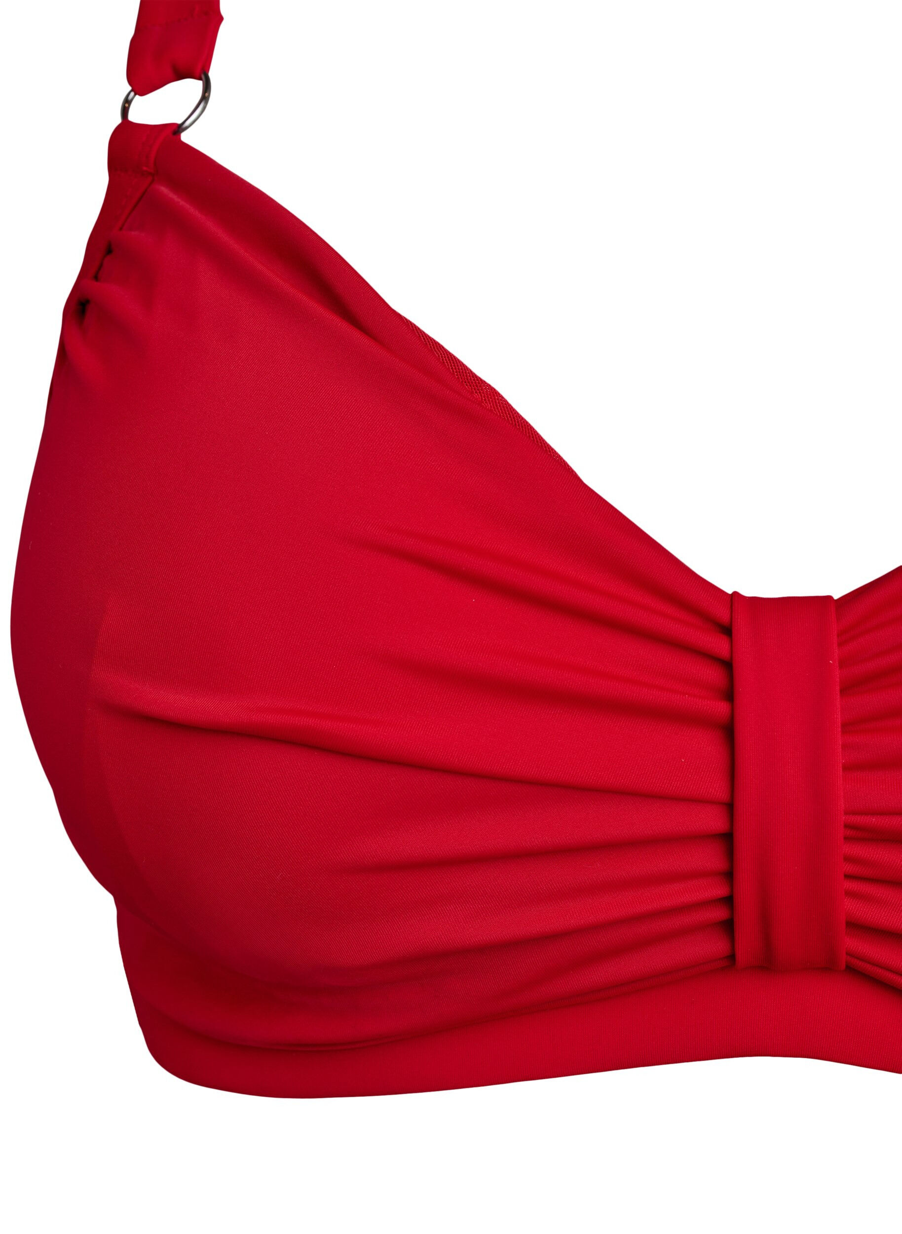 Zizzifashion Underwire bikini bra with draping, Red, Packshot image number 2