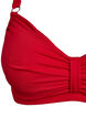 Underwire bikini bra with draping, Red, Packshot image number 2