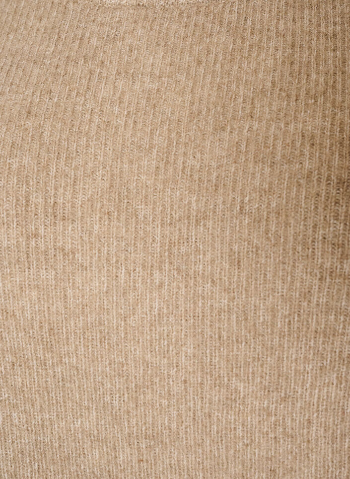 Melange knit blouse with round neck, Beige, Packshot image number 2