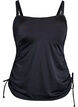 Tankini with removable cups and adjustable sides, Black, Packshot image number 0
