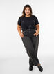 Viscose T-shirt with rhinestones, Black, Model image number 1
