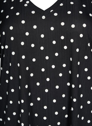 FLASH - Printed t-shirt with v-neck, Black Dot, Packshot image number 2