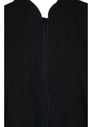 Short teddy jacket with pockets, Black Beauty, Packshot image number 2