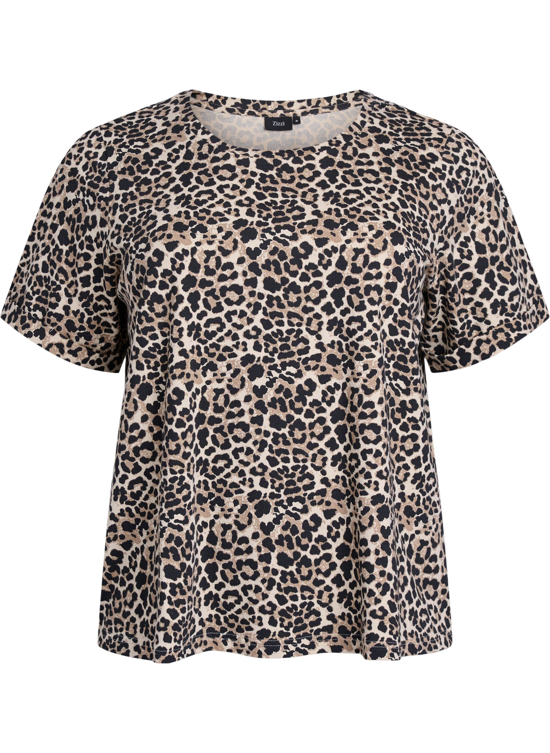T-shirt with round neck and all-over print