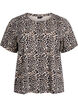 T-shirt with round neck and all-over print, Brown, Packshot image number 0