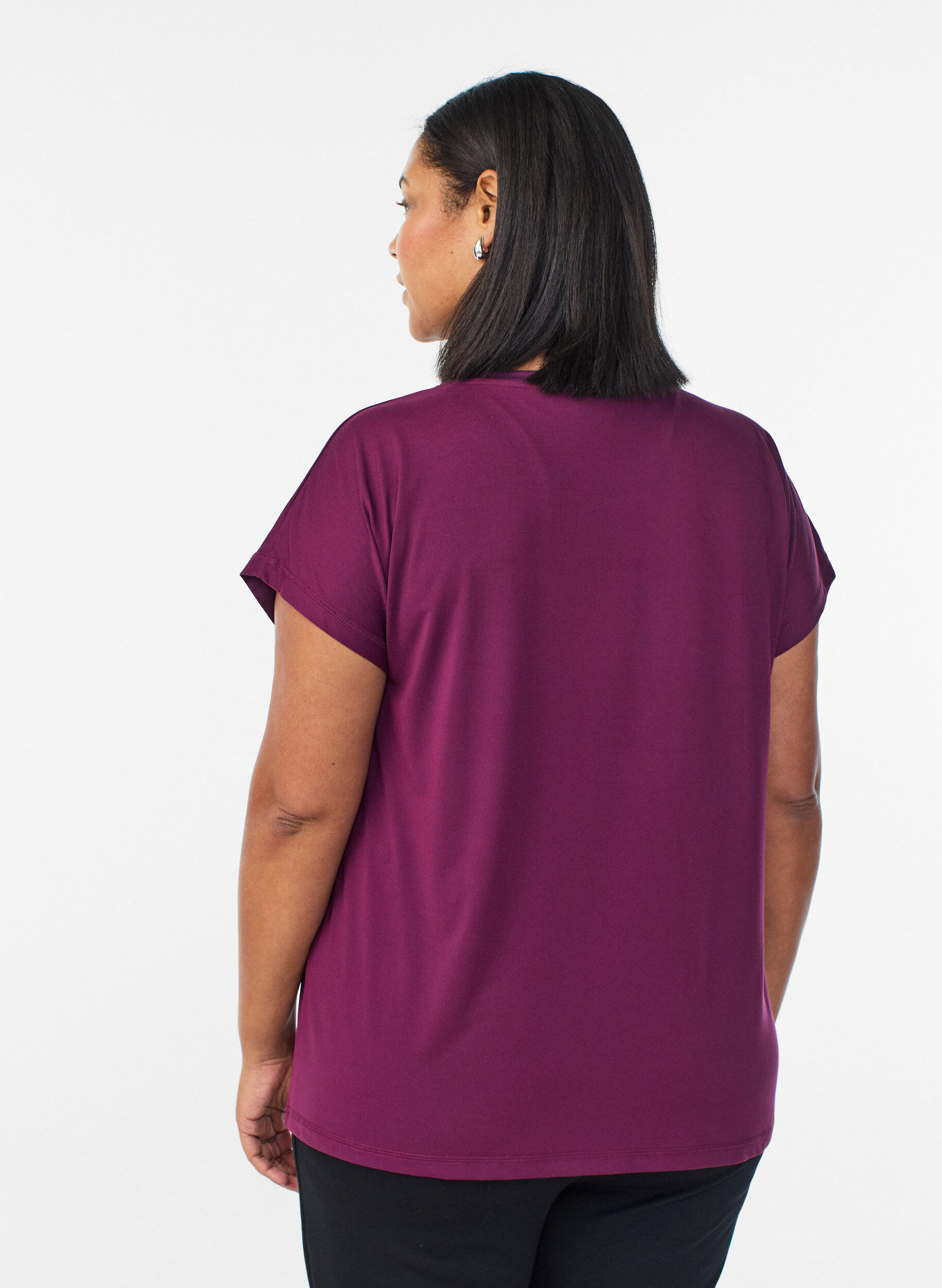 ZizzifashionSolid-coloured training T-shirt, Purple, Packshot image number 1