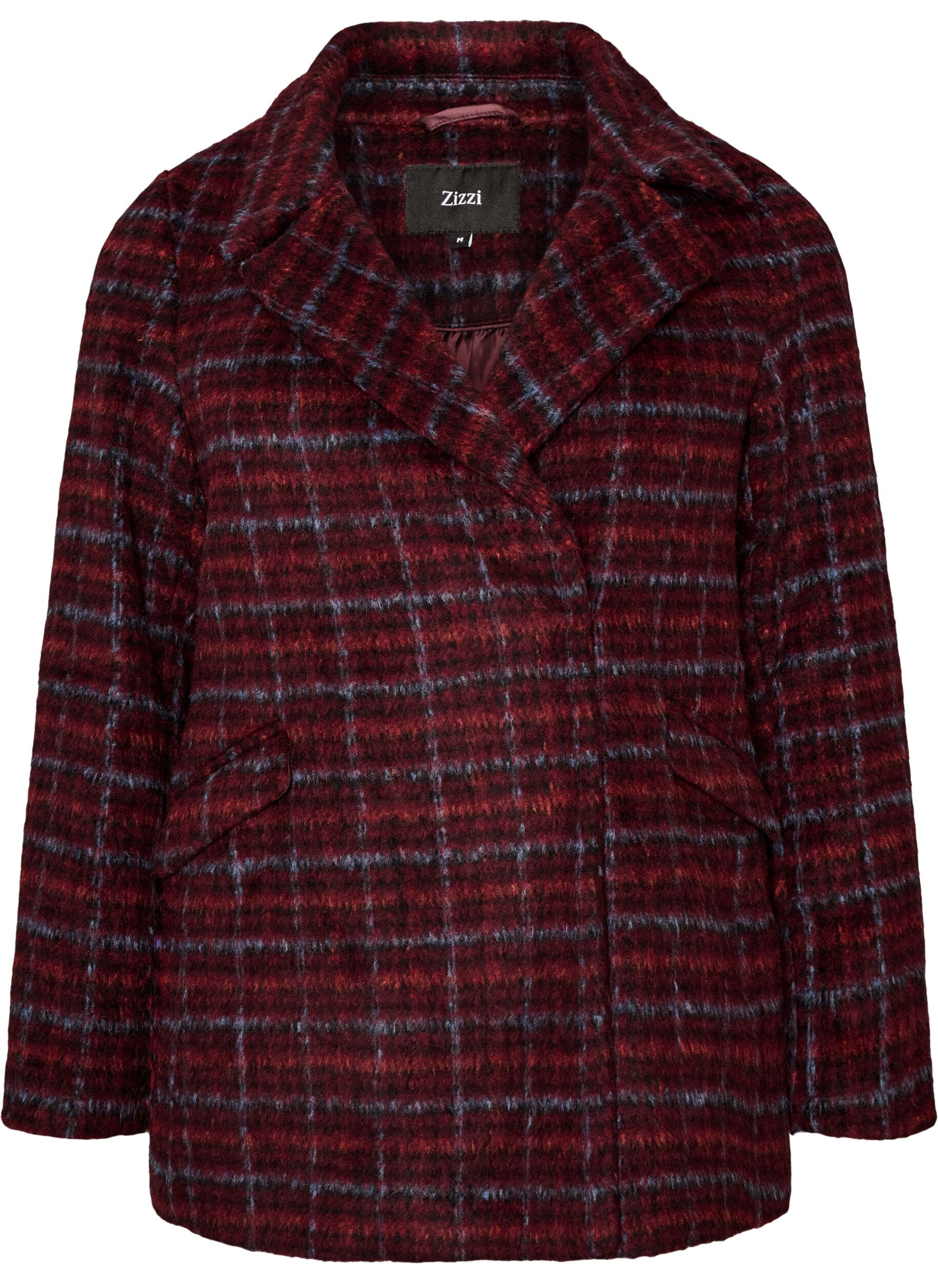 Checked jacket with pockets