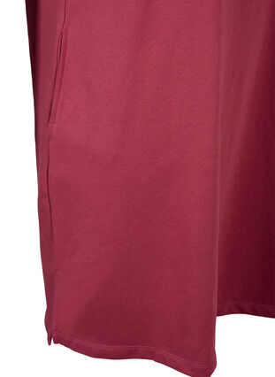 Short-sleeved sweat dress with pockets, Dry Rose, Packshot image number 3