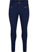 Close-fitting trousers with zipper details, Blue, Packshot image number 0