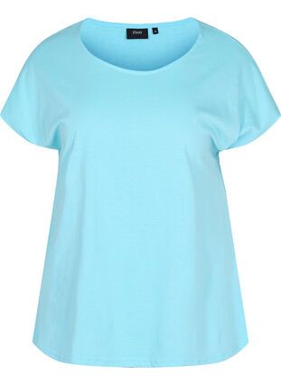 Cotton mix t-shirt, Blue Topaz, Packshot image number 0