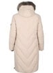Long winter coat with hook fastenings and a faux fur collar, Beige, Packshot image number 1