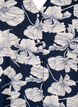 Shirt blouse with v-neck and print, Navy B. Flower AOP, Packshot image number 2
