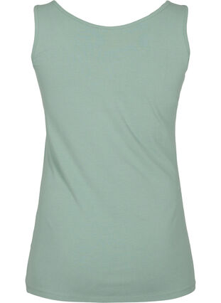 Solid color basic top in cotton, Chinois Green, Packshot image number 1