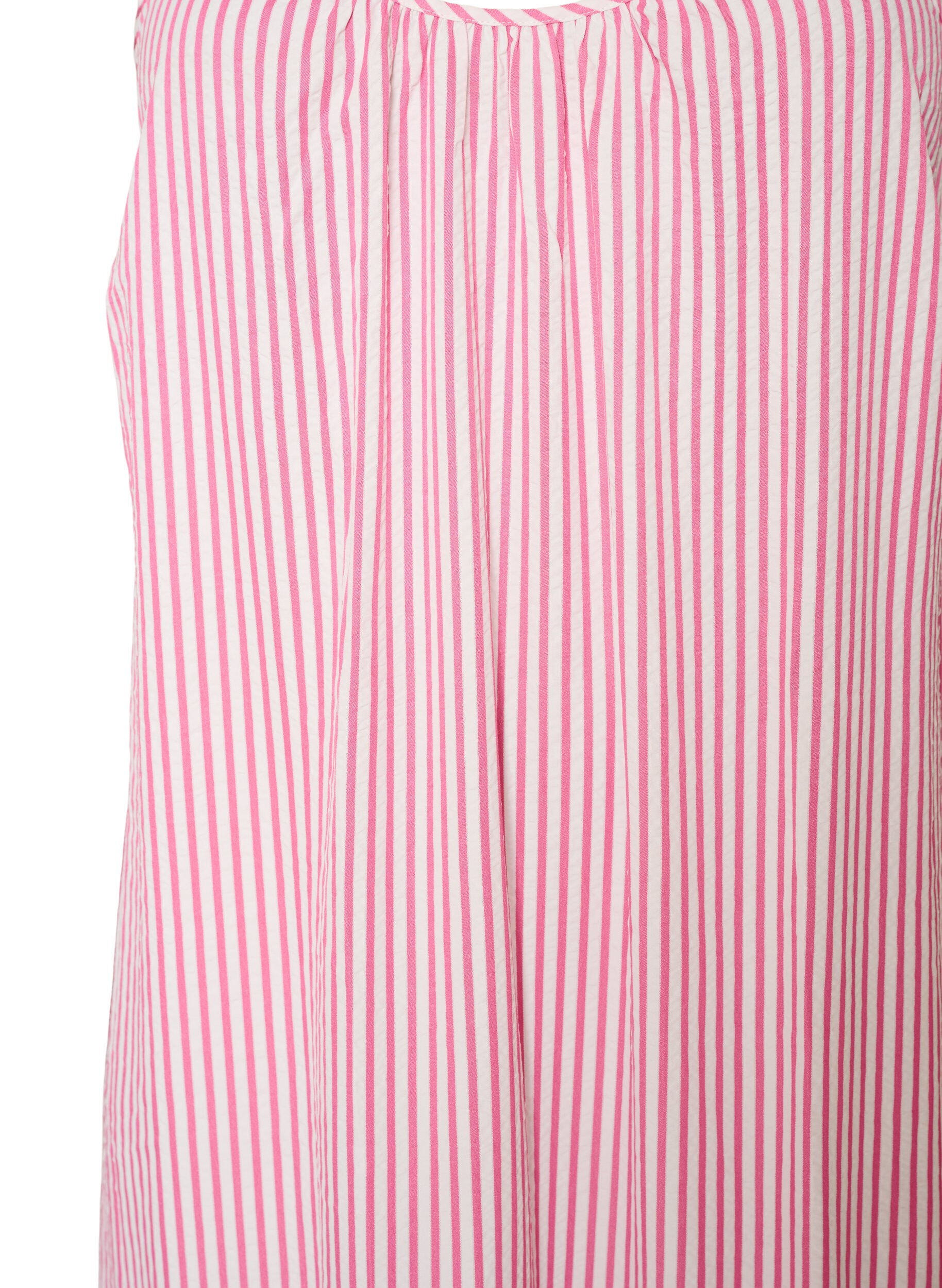 ZizzifashionSummer dress with stripes and A-line shape, Pink, Packshot image number 2