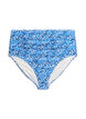 Bikini briefs with print and a high waist, Blue, Packshot image number 0
