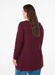Knitted blouse in cotton-viscose blend, Dark Bordeaux, Model image number 2