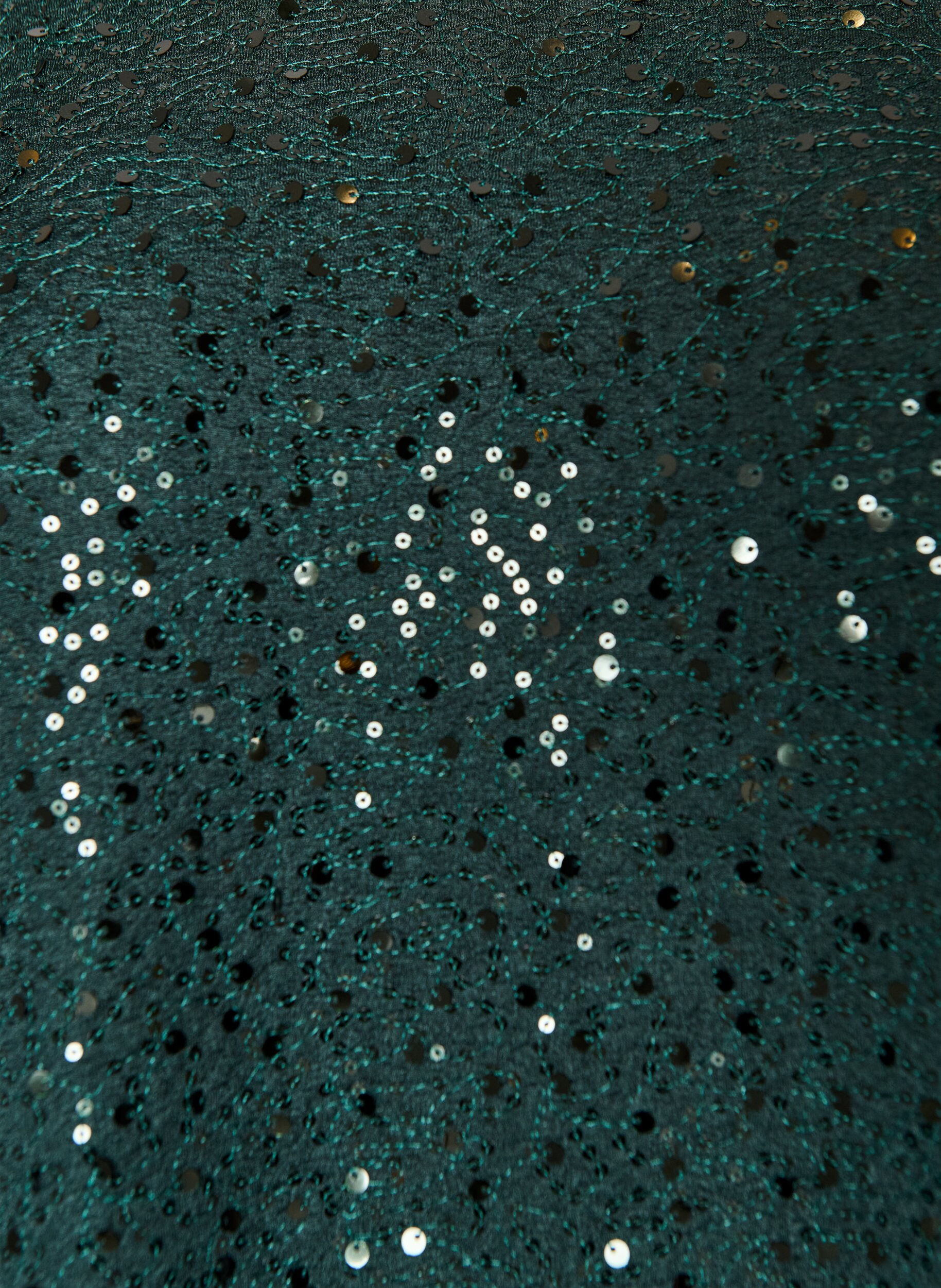 ZizzifashionShort sequin dress with an A-line shape, Green, Packshot image number 2