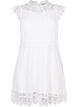 Sleeveless lace dress, Bright White, Packshot image number 0