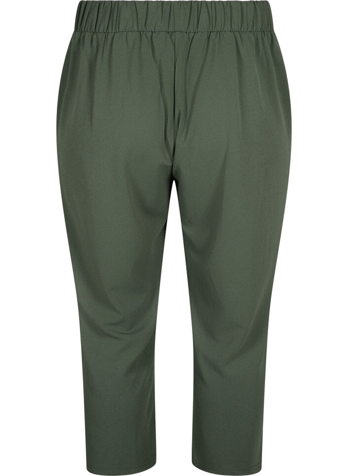 Loose fit 7/8 trousers, Green, Packshot image number 1