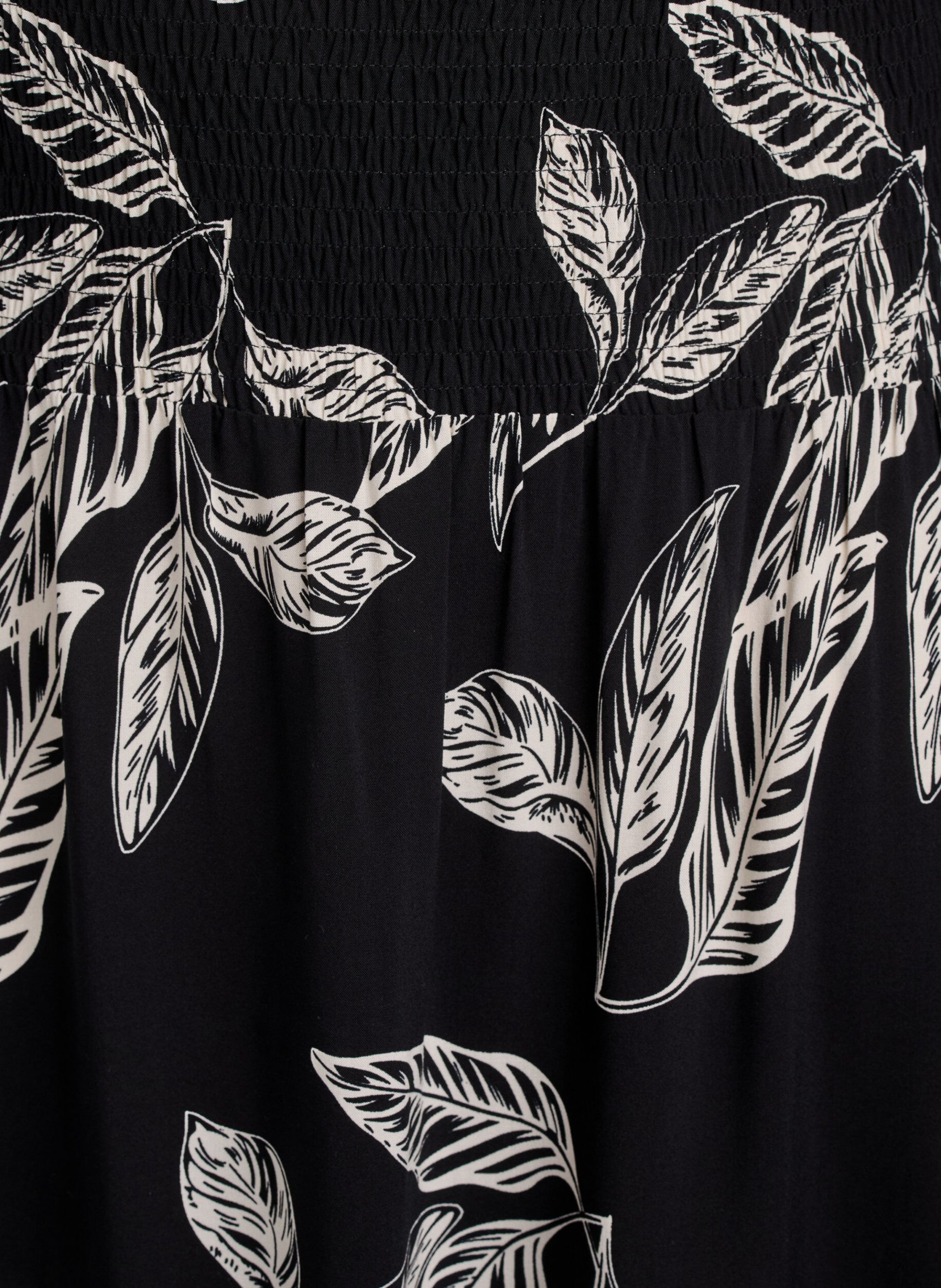 ZizzifashionViscose maxi skirt with smocking, Black, Packshot image number 2