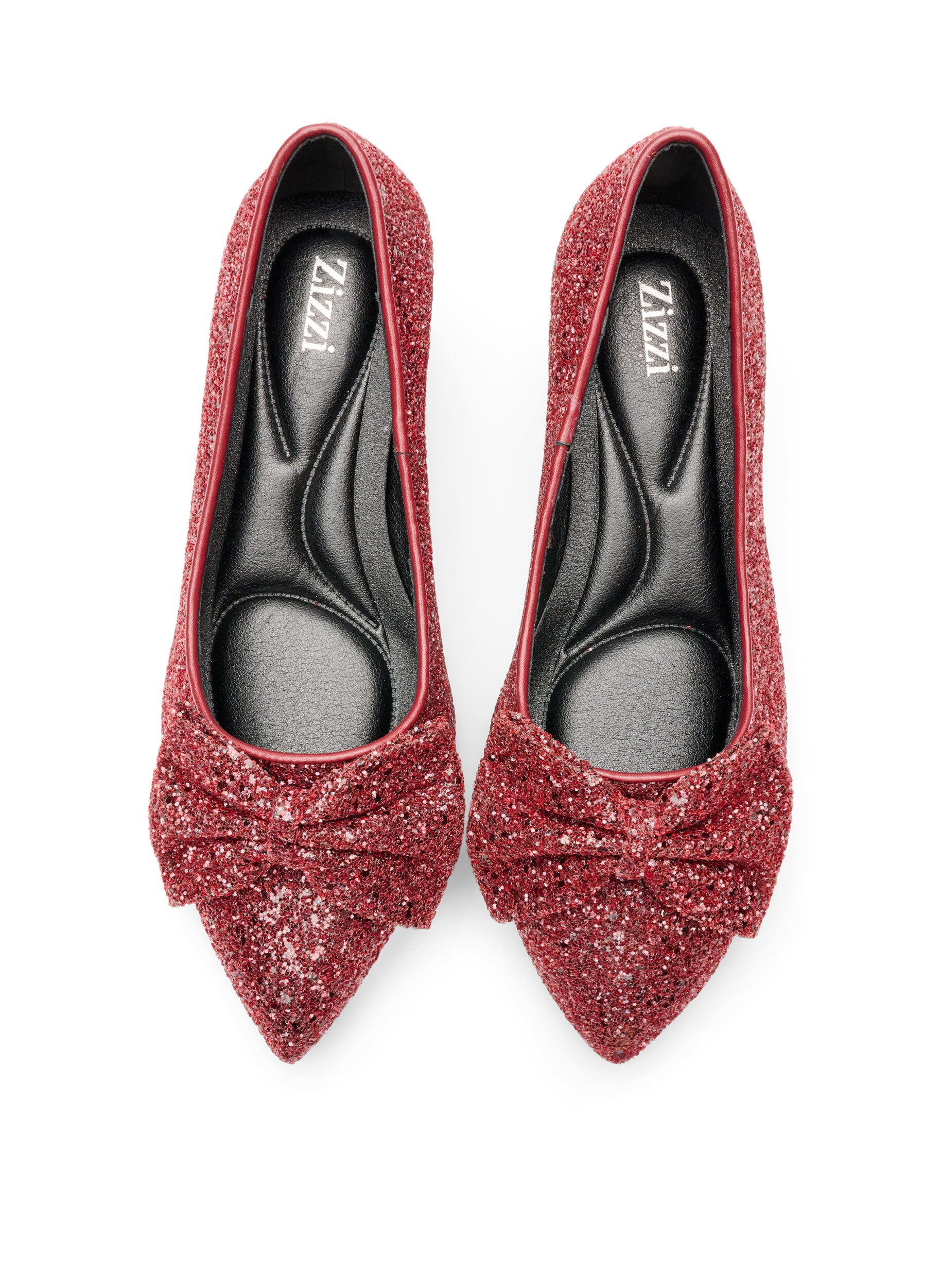 ZizzifashionGlitter pump with bow, Red, Packshot image number 2