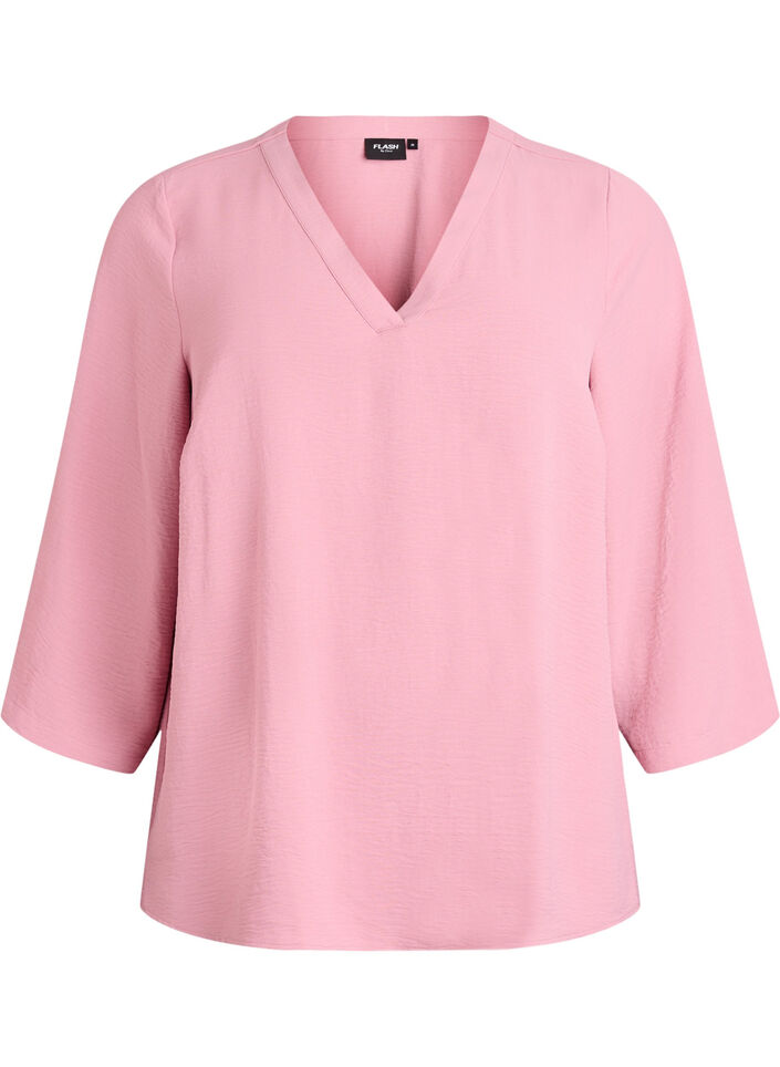 FLASH - Blouse with 3/4 sleeves, Rose, Packshot image number 0