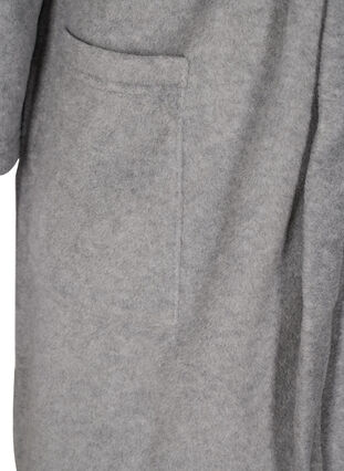 Bathrobe with hood and pockets, Grey, Packshot image number 3