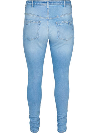 Super slim Amy jeans with bold stitching, Light blue, Packshot image number 1