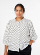 Shirt with dotted pattern and 3/4 sleeves, White, Model image number 0