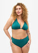 Glitter bikini briefs with a high waist, Green, Model image number 0