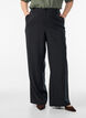 Suit trousers with high waist and straight fit, Black, Model image number 2